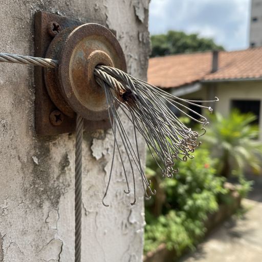 Cabo de aço rompido — conserto pela MR System